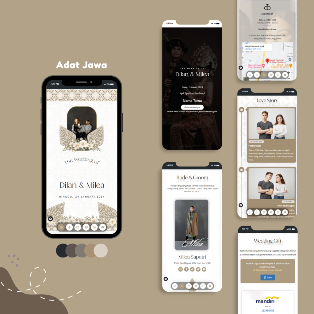 Undangan Digital Website Pernikahan Premium | Adat Jawa