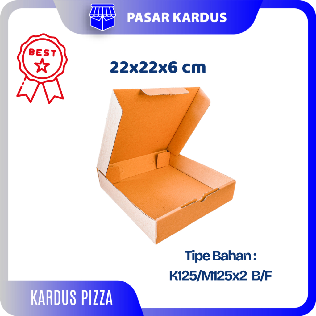 

( ISI 10 PCS) Box Pizza / Kardus Polos / Kardus Hampers / Kardus Pizza / Box Packing Uk. 22 x 22 x 6 cm