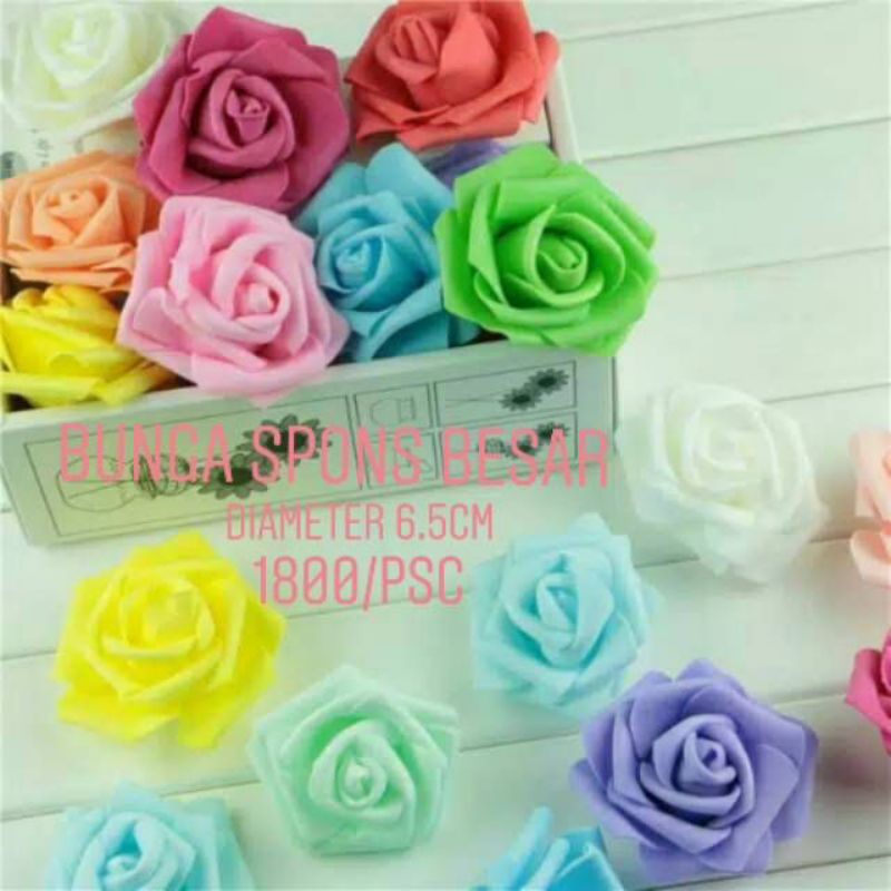 restock Bunga Mawar Spons Besar/bahan mahar/bungaartifical
