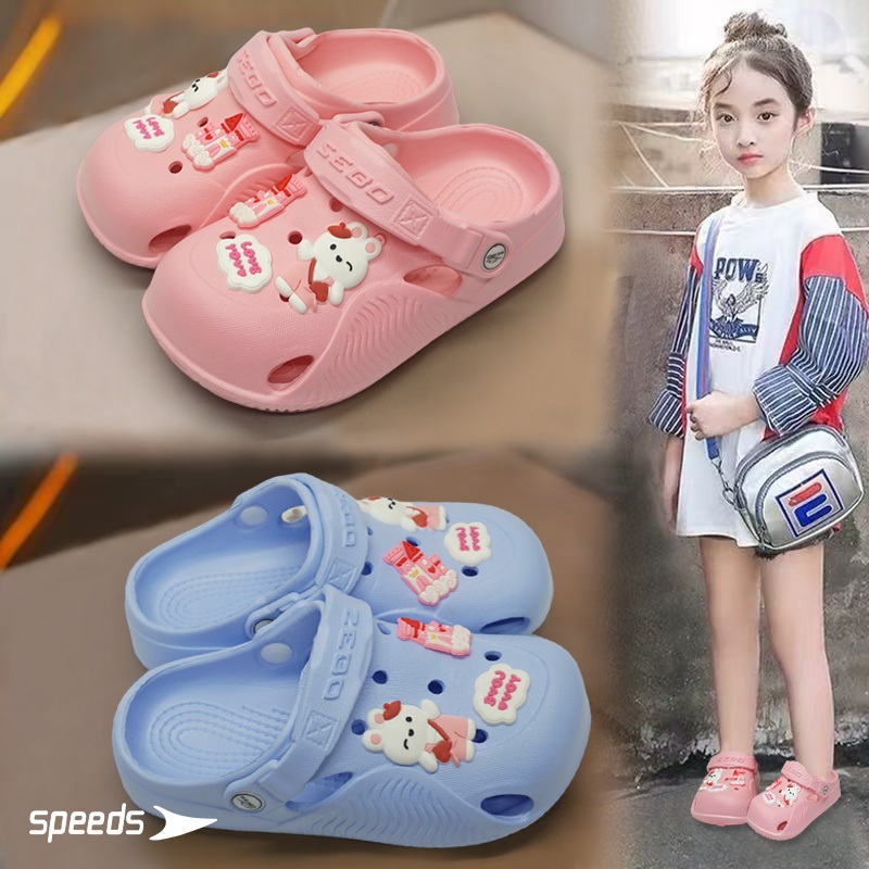 SPEEDS X SEBO Sandal Anak Perempuan dan Laki-laki Jibbitz Wedges Crocs Anti-selip Model 1011K6 - Uku