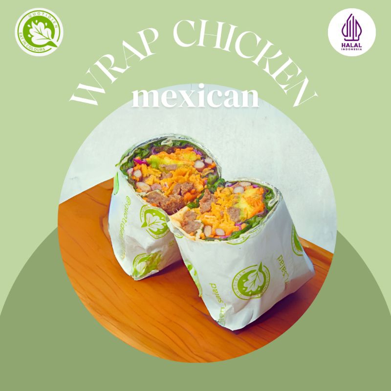 

Wrap Salad | Salad Sayur | Wrap Chicken Mexican (400 Kcal) | Salad Diet | Salad Siap Saji | Ready To Eat Salad | Diet & Detox