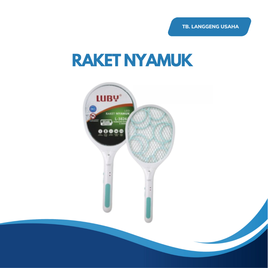 LUBY LED RAKET NYAMUK L3826A PEMBASMI NYAMUK / SERANGGA 500 mAH RAKET NYAMUK CHARGER LISTRIK CAS LUB