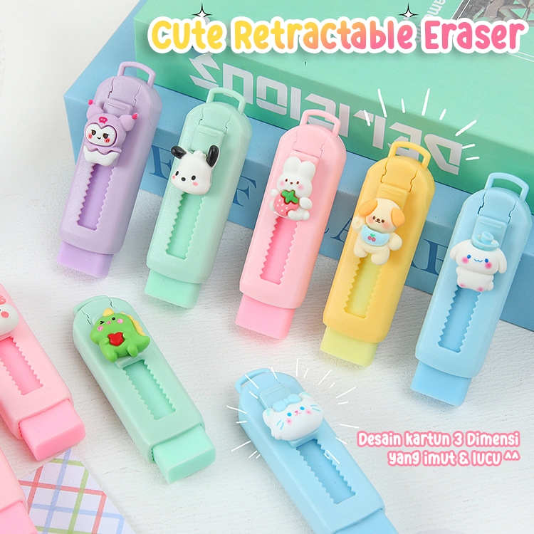 

Cute Retractable Eraser Penghapus Pensil Mekanik, Penghapus Dorong Push Sliding, Alat Tulis Sekolah Anak Stationery