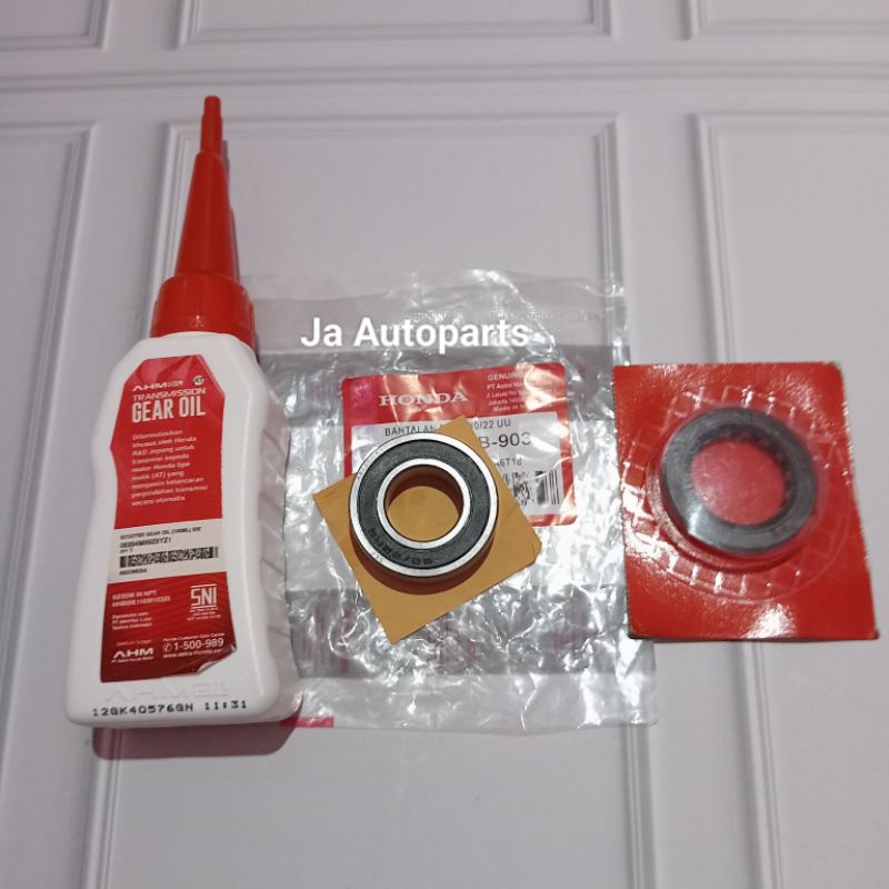 Bearing Laher Roda belakang+Oli gardan+seal roda belakang Beat Scoopy spacy Vario 110 Beat fi beat S