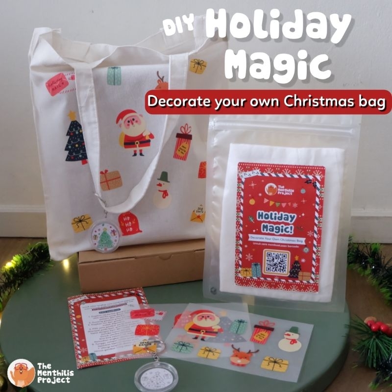 

Hampers natal Kado natal anak tas tote bag anak DIY HOLIDAY MAGIC : DECORATE YOUR OWN CHRISTMAS BAG bingkisan natal