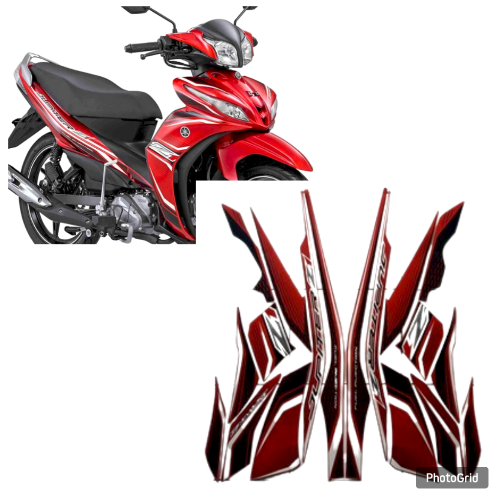 stiker striping motor jupiter z1 2014 merah