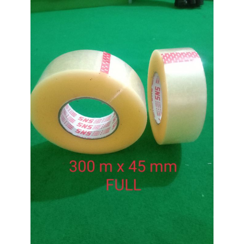 

Lakban bening 300m Full x 45 mm SNS Sticky N Strong 1 pc