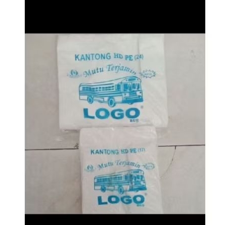 Plastik Kresek LOGO Putih susu/Merah  berat 500gr