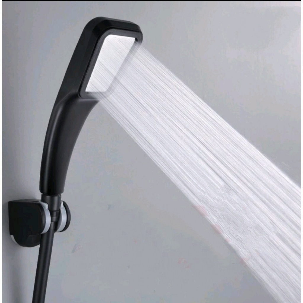 Sower mandi 1set kran sower single stainless hitam