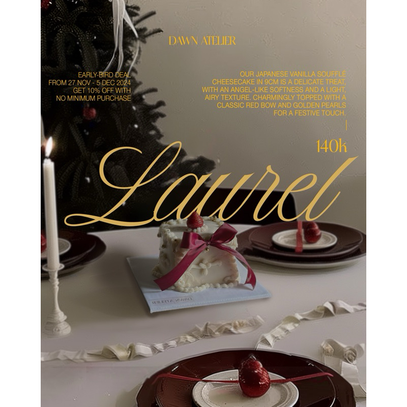 

Christmas Hampers 2024, Vintage classical Christmas Cake, Laurel Japanese Souffle Cheesecake, Hamper Natal dan Tahun Baru 2025