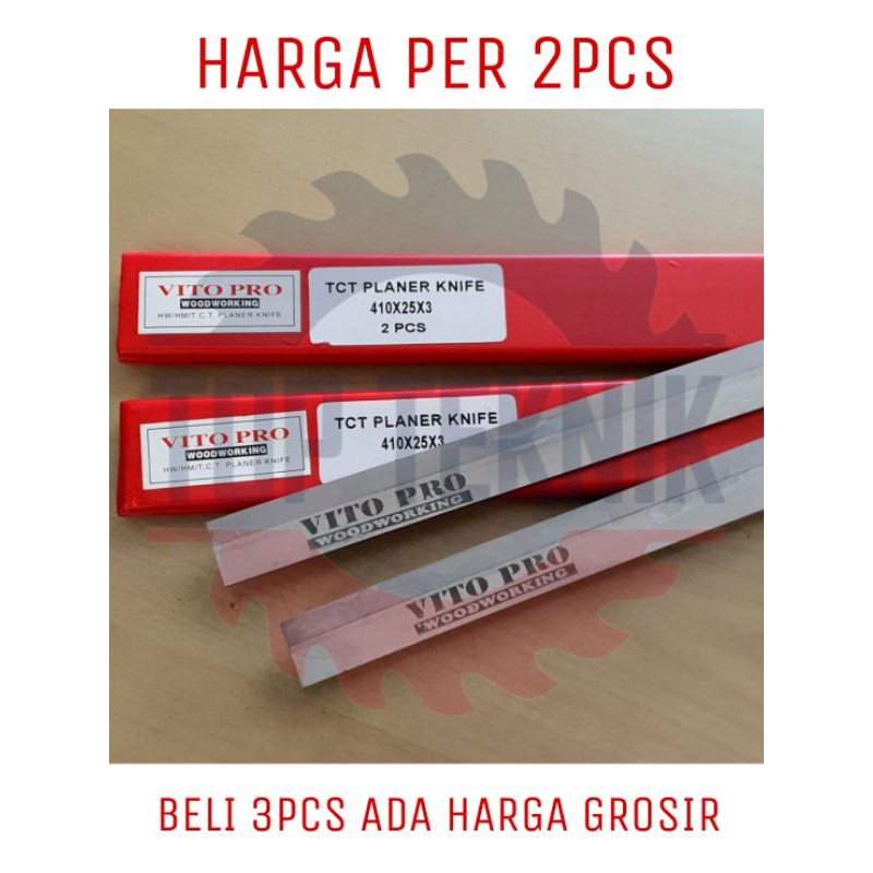 Pisau planer TCT VITO PRO 410 X 25 X 3mm - Pisau Pasah / serut / ketam kayu