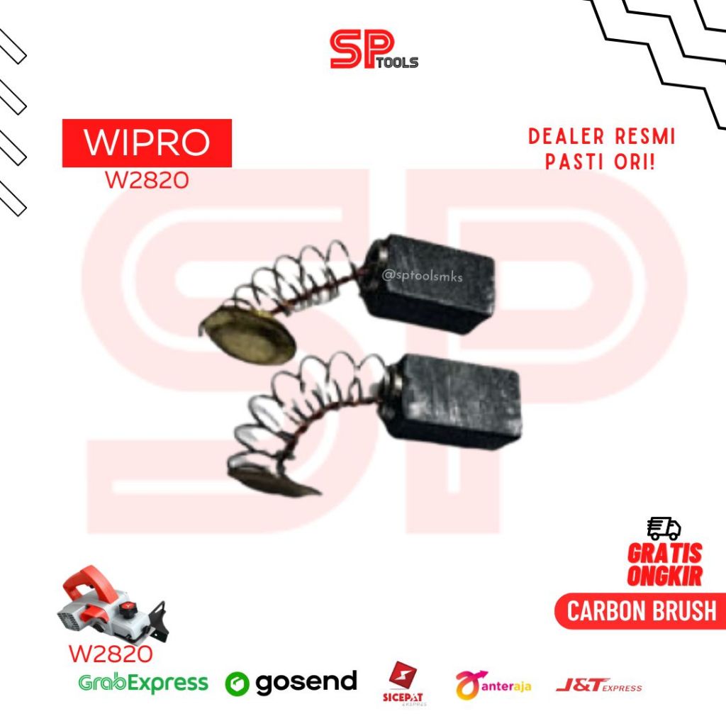 CARBON BRUSH / ARANG / SPUL MESIN KETAM PLANNER PLANER WIPRO W2820