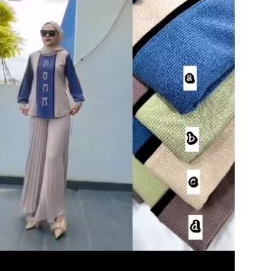 ONE SET KNIT KULOT MODEL TERBARU