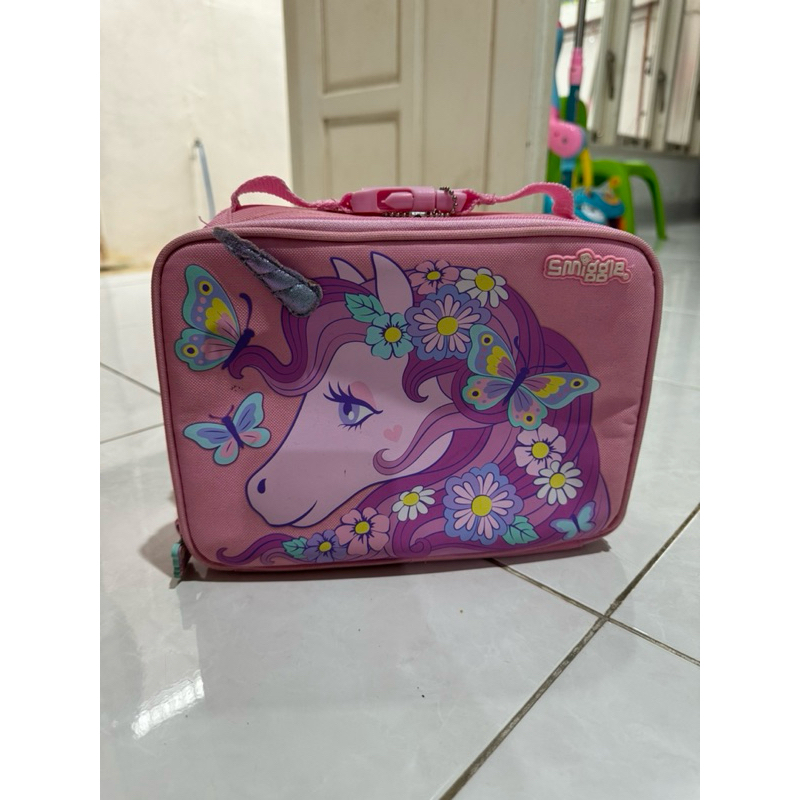 Preloved Smiggle Unicorn Teeny Tiny Square Lunch Box