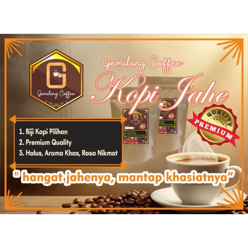 

Bubuk Kopi JAHE gemilang Coffee Aroma Khas Hangat Jahenya mantap premium quality