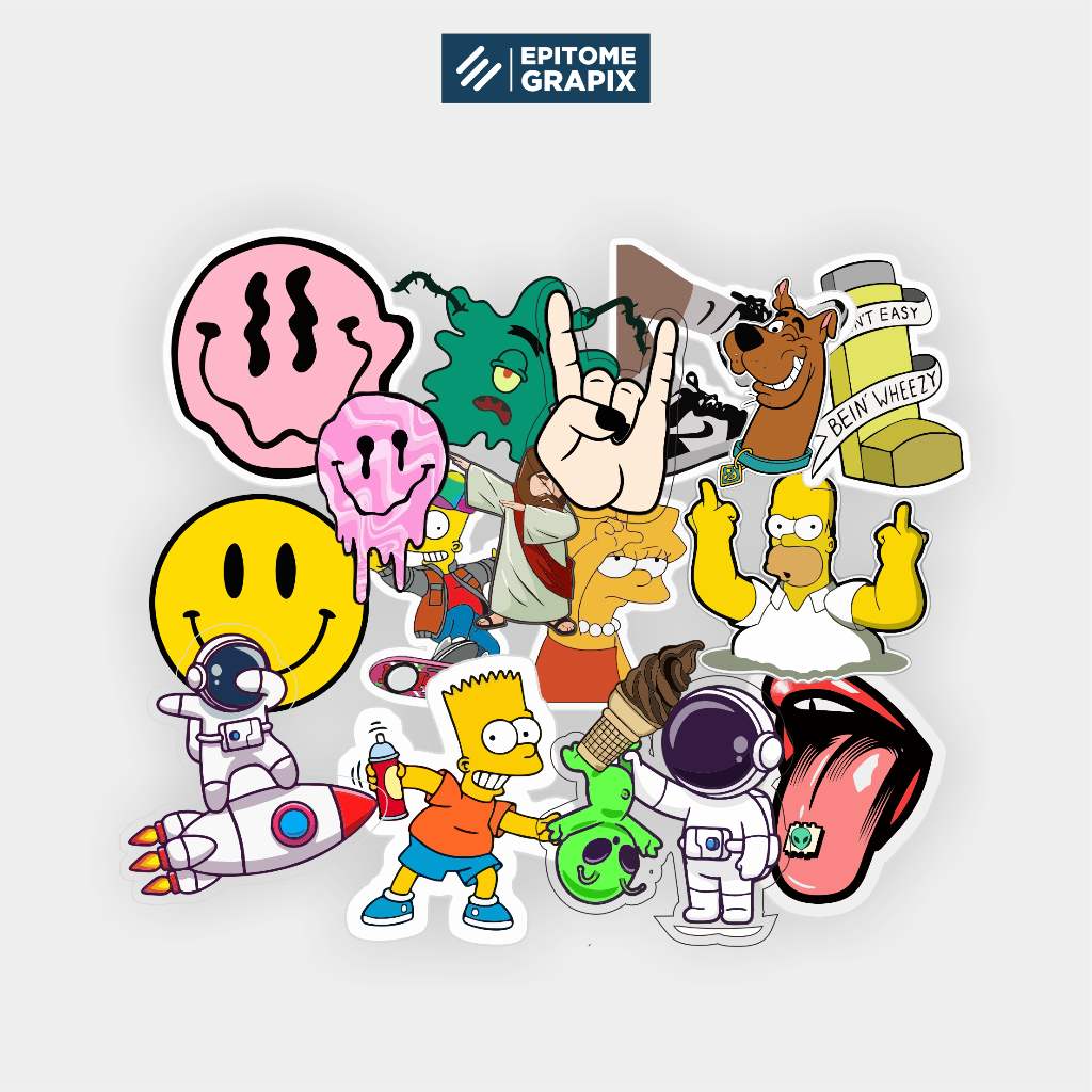 

Stiker Pack Icon Aesthetic Vinyl Untuk Laptop Helm Tumblr Case Sticker