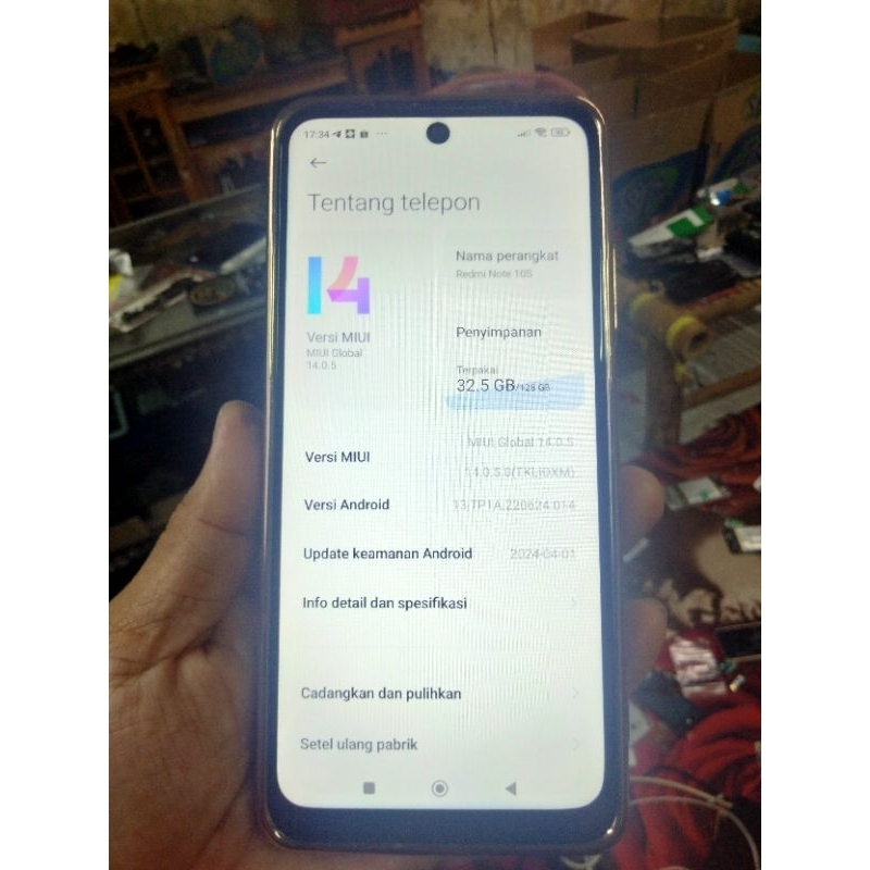 Xiaomi Note 10s Normal ram 8+3/128gb lcd msh ori