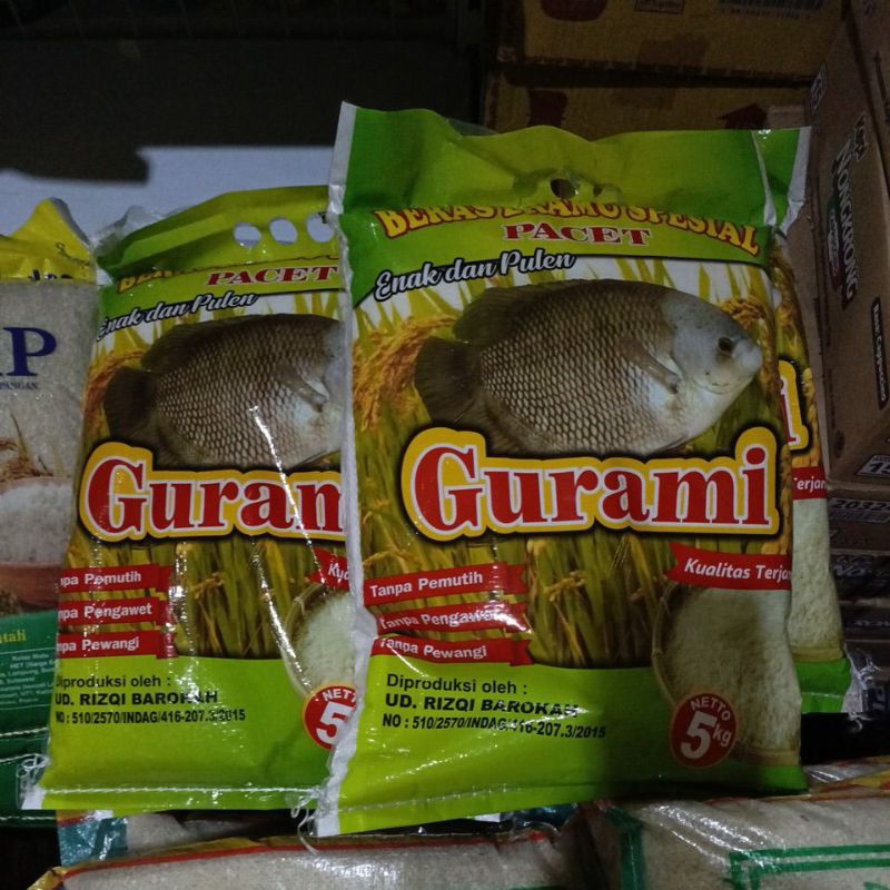 

beras bramu cap gurame berat 5 kilo