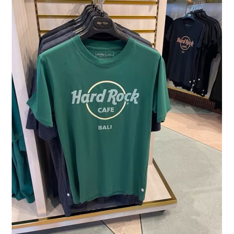 HARDROCK cafe bali baju kaos hijau classic NEW ORIGINAL 100%