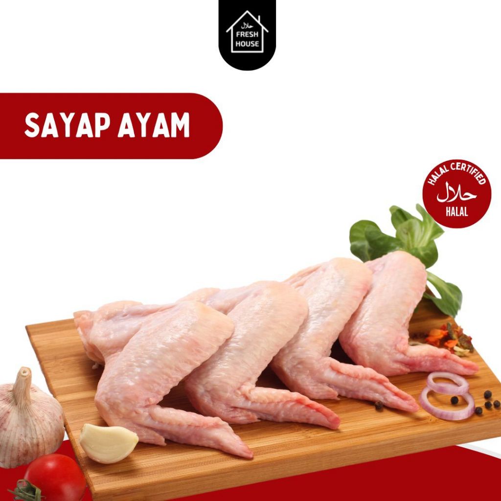 

SAYAP AYAM FRESH 500GR / ORGANIK SAYAP AYAM 1KG