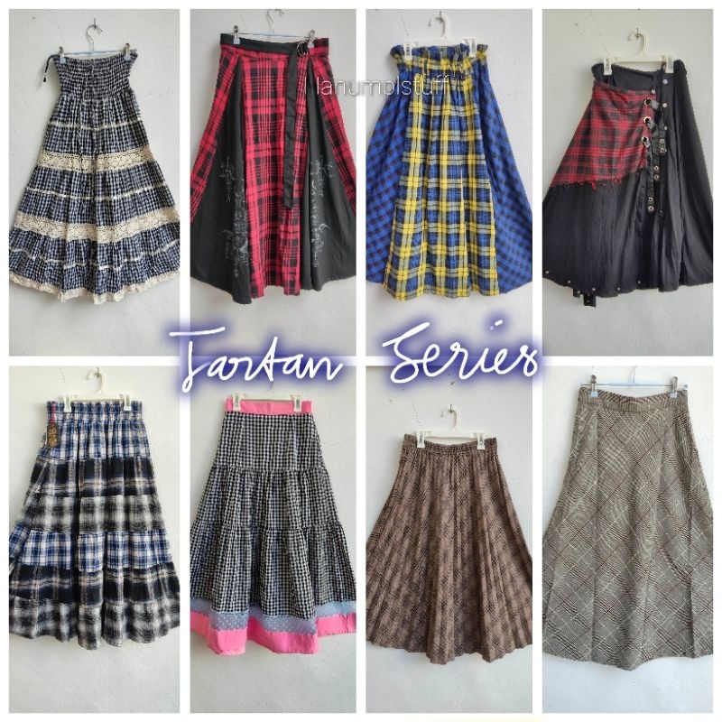 ROK TARTAN PLISKET UMPAK TWO-TONE HARAJUKU STYLE ( ROPE PICNIC, EARTH MUSIC ECOLOGY, UNIQLO,  SEXPOT