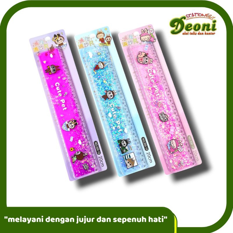 

LABUBU Penggaris Mistar Gliter 20cm 5033