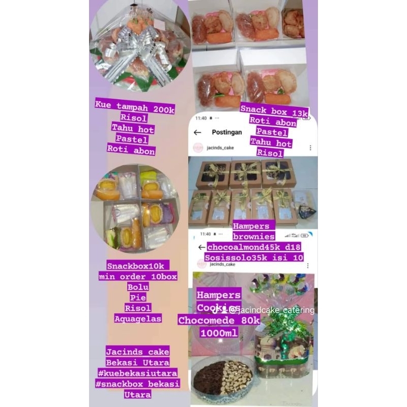 

snack box min order 10box bekasi utara sriamur