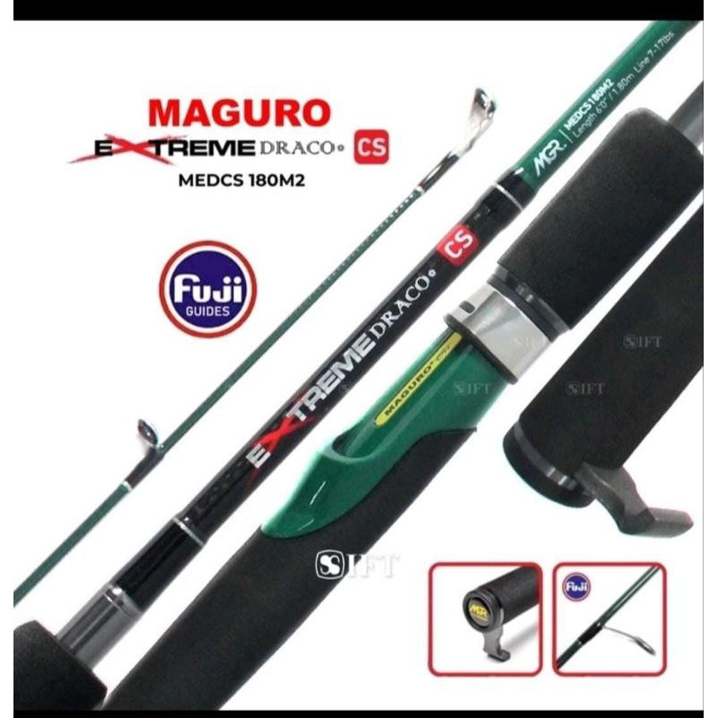 Joran Maguro EXTREME DRACO 165/180 meter Ring Guide Fuji