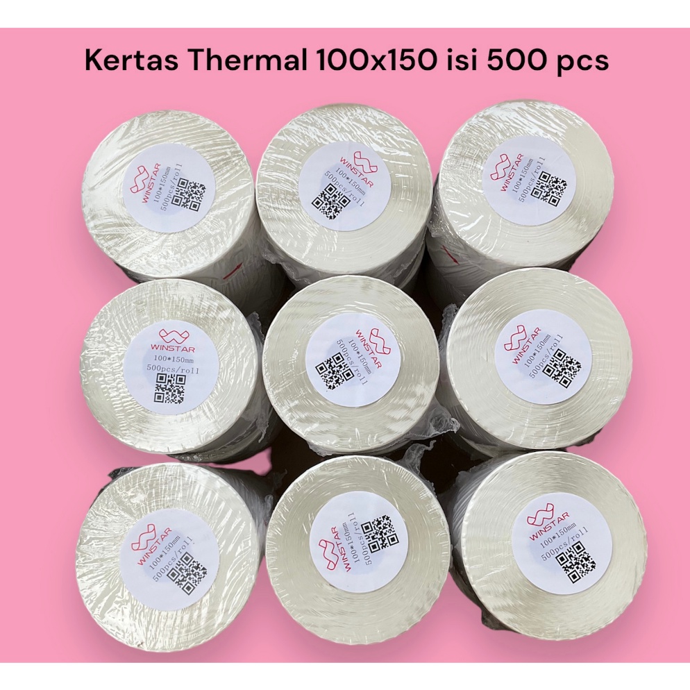 

u5Ready Kertas Thermal Label Barcode RollLipat isi 5 pcs ukuran A6 1 x 15 mm Thermal Paper ORIGINAL P41