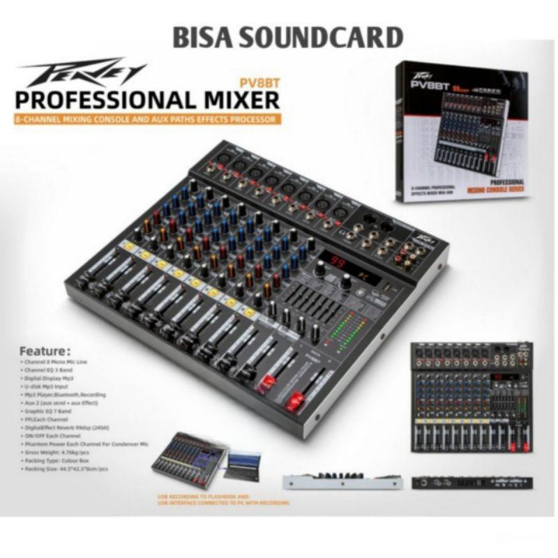 MIXER PEAVEY PV8BT MIXER PEAVEY 8 CHANNEL PV8BT MIXER PEAVEY PV8 BT MIXER PEAVEY  PV 8 BT