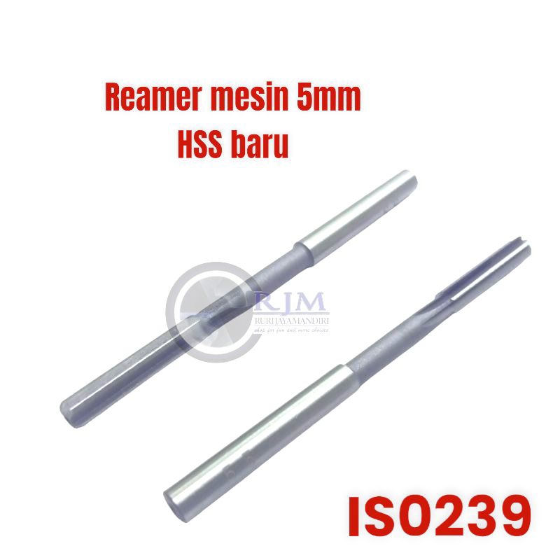 Reamer 5mm HSS Reamer Mesin Lemer Lurus Kondisi Baru