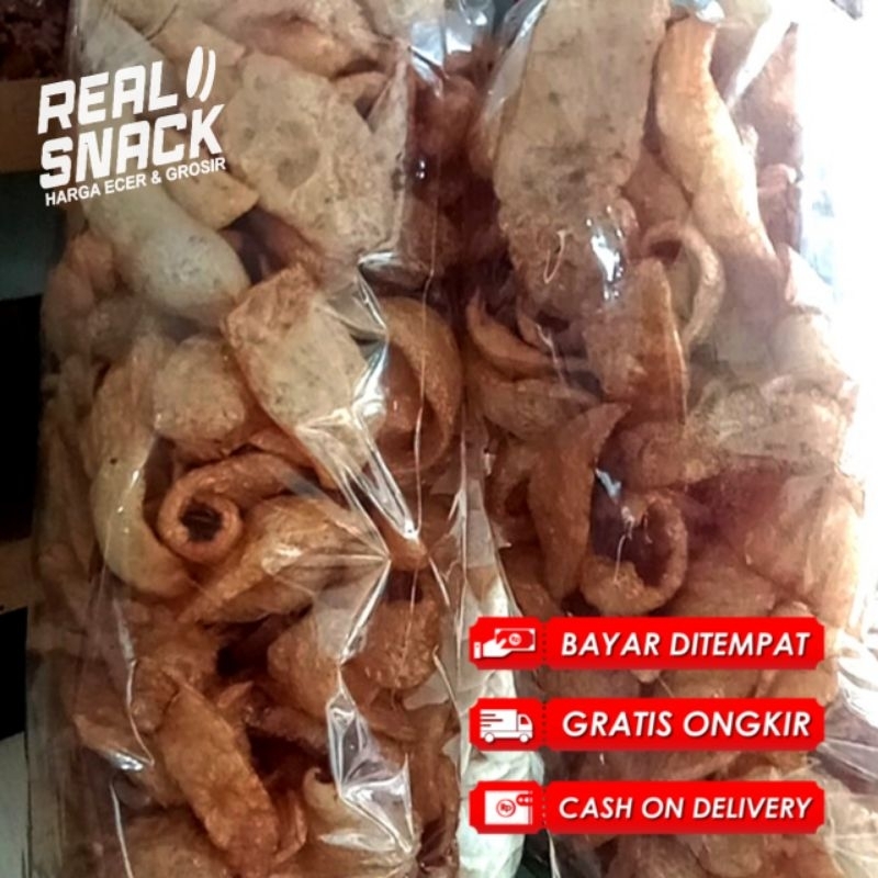 

KERUPUK KULIT KERBAU HALAL GURIH RENYAH 250 GRAM KERUPUK RAMBAK KULIT