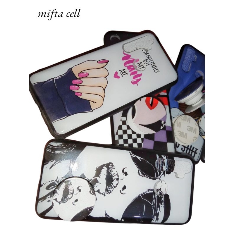 CASE LADY POP SOCKET VIVO Y53 LAMA, Y91, Y19, V17/V19, S1, S1 PRO, REALME X2, RENO 3