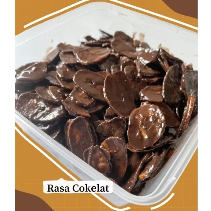 

Keripik Pisang Cokelat Lumer Rasa Cokelat Berat bersih 500gr