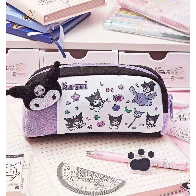

Dompet serbaguna premium case tempat pensil kotak pensil kuromi pooh hello kitty capybara melody pochacco loopy anime one Piece
