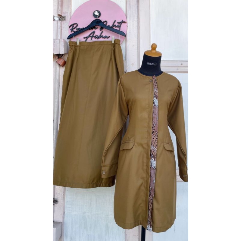 Set Rok & Tunik Khaki/PDH (8) | Rumah Aisha