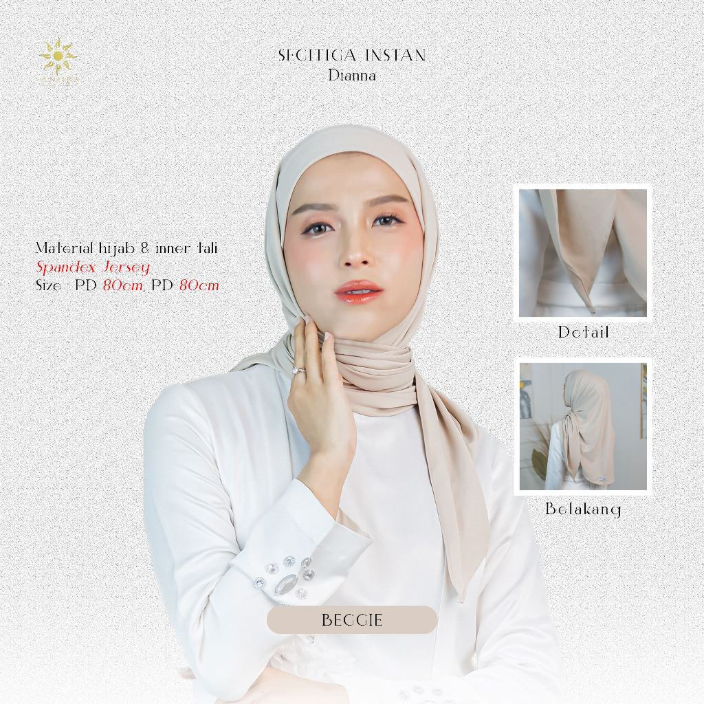 JANITRA HIJAB - Hijab Segitiga Instan Dianna Jersey Inner Tali