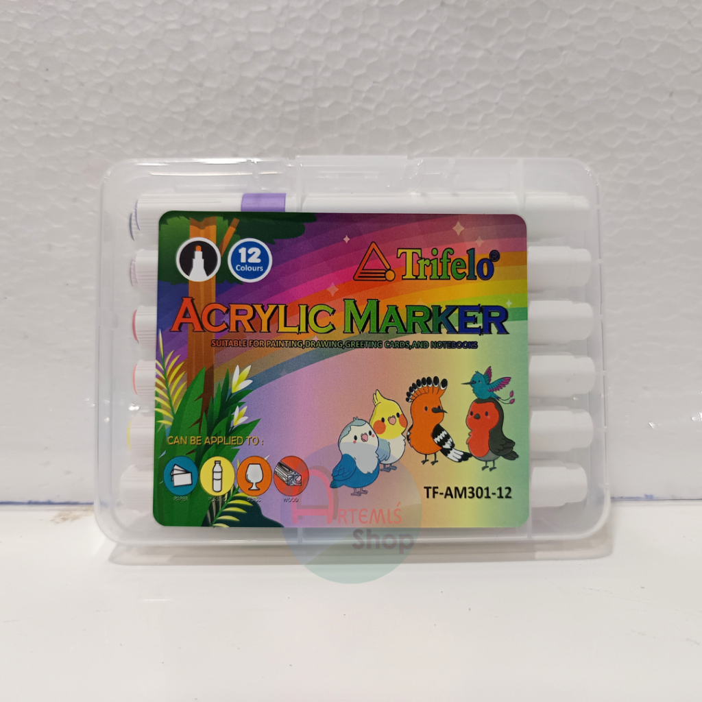 

Spidol Akrilik / Acrylic Marker Trifelo TF-AM301-12 12 Warna