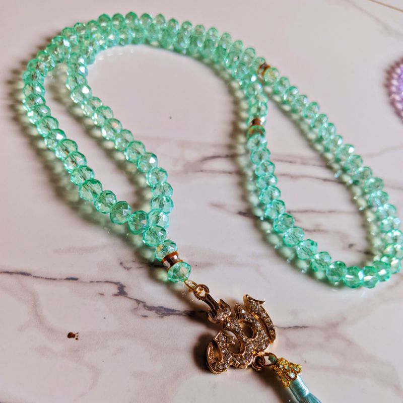 Tasbih Crystal + Liontin Lafadz Allah 99 Butir | Tasbih Crystal Lafadz Allah 99 Butir | Tasbih Cryst