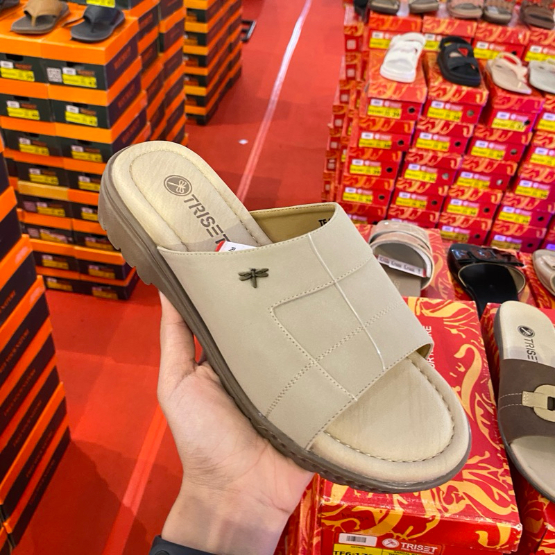 Triset sandal selop wanita / sandal cewek triset