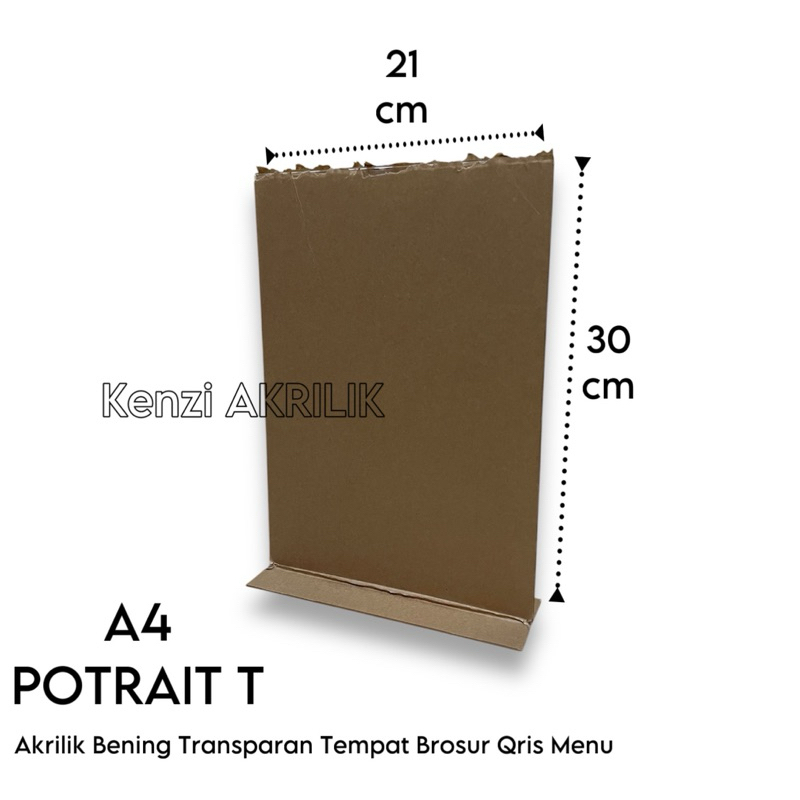 

Akrilik Bening Transparan Tempat Brosur Menu Ukuran A4 21 CM x 30 CM Tebal 2mm POTRAIT T