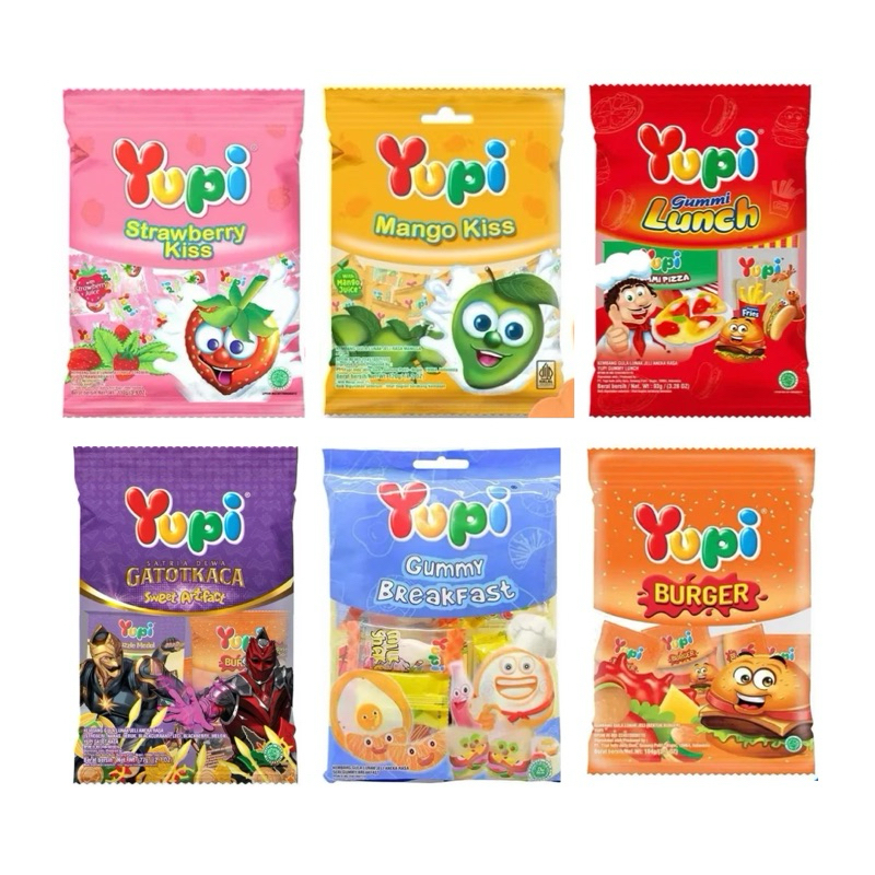 

Yupi Permen Jelly Lunak Kemasan Besar 100GR All Varian