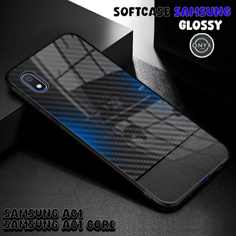 (AA07) Softcase SAMSUNG A01 | A01 CORE | KARBON | Kesing Samsung Murah Keren Lucu | Case Glossy Sams