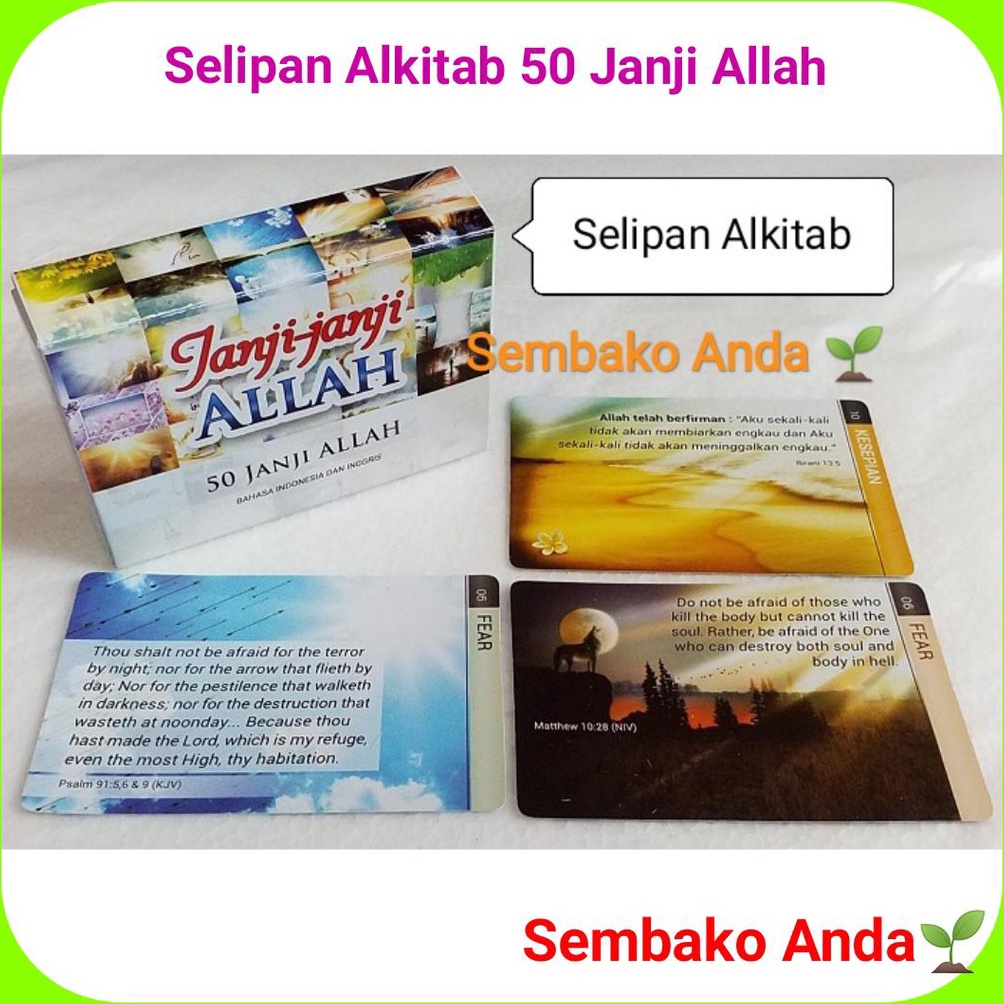 

q9Terbaru A Kartu Ayat Hafalan Alkitab 2 Dua bahasa Inggris Indonesia 5 JanjiJanji Allah Selipan buku ayat Alkitab Bookmarks Pembatas buku M4