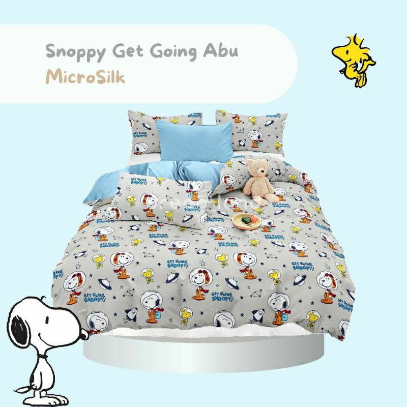 Sprei Set Motif Snoopy Katun