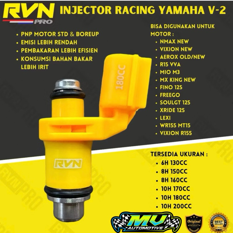 INJECTOR INJEKTOR RVN RACING MXKING NMAX VIXION NEW MIO M3 MIO J FINO R15 V1 V2 V3 V4 WR155 MIO SOUL