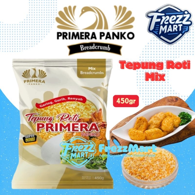 

Tepung Roti Mix Primera Panko 450gr Breadcrumbs Panir Campur