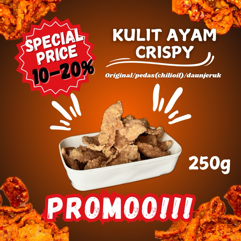 

kulit ayam crispy premium 150/250gr KUYAM BRE!