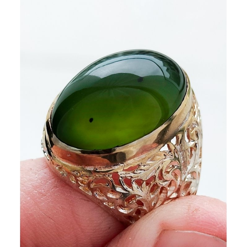 Natural Neon Hijau Cincau botol bukan bacan safir ruby giok opal sku164