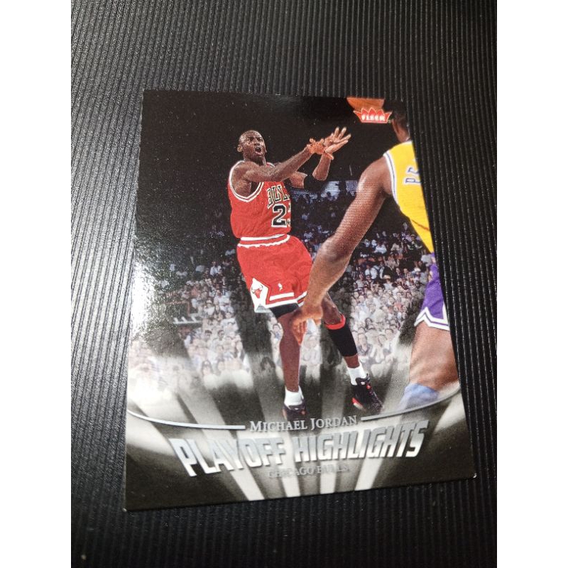 Kartu Basket Fleer Michael Jordan playoff highlights #4 kartu basket Michael jordan